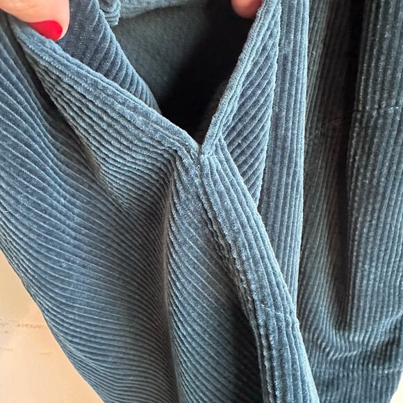 J. Jill Corduroy Shirt Dress 3/4 Sleeve Peacock Green M - Picture 6 of 11